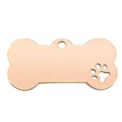 Stainless Steel Paw Cutout Engravable Custom Tags
