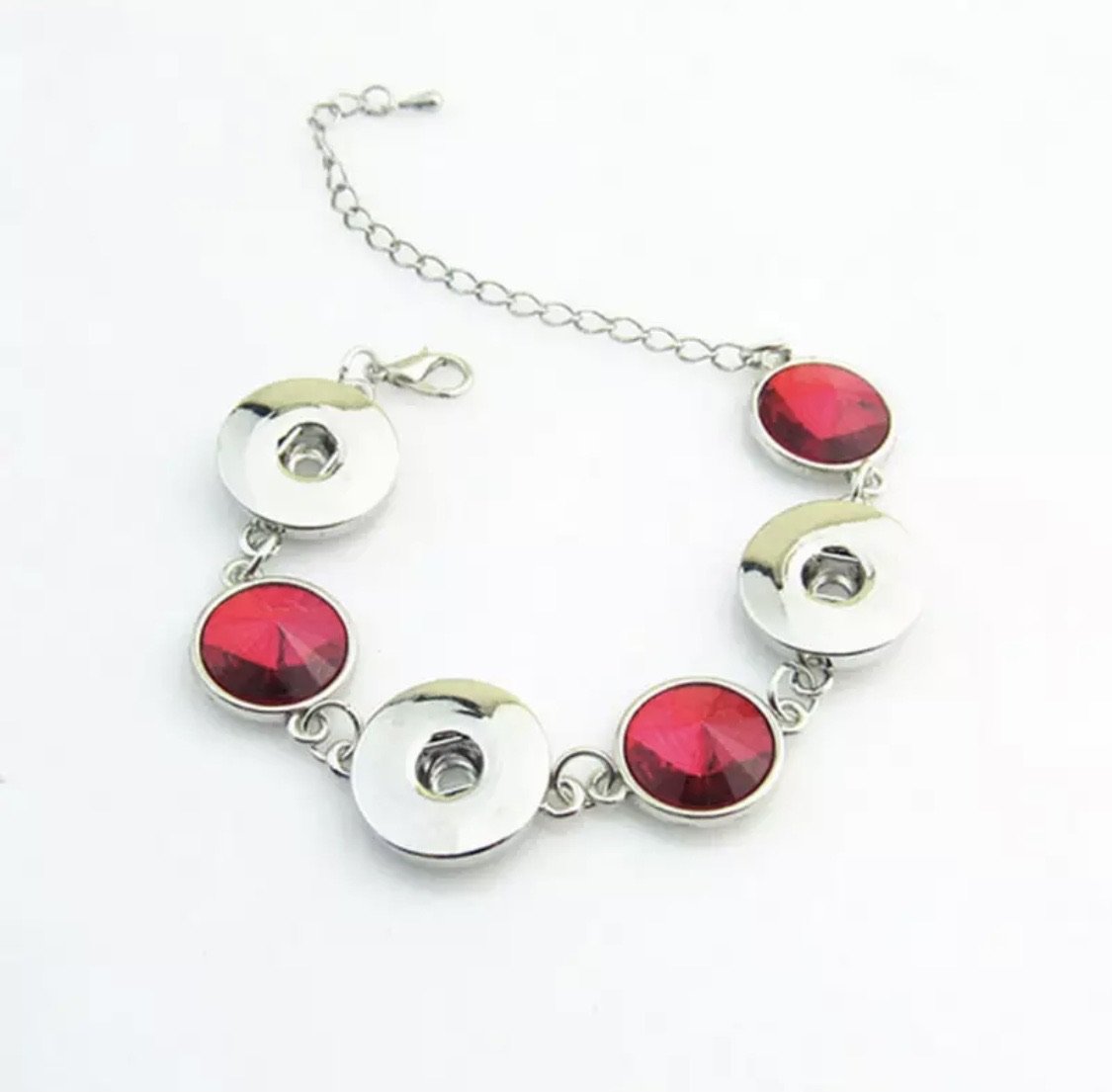 Birthstone Button Charm Bracelet