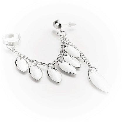 Leaf Earring Cuff Dangles