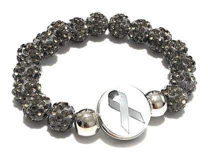 Rhinestones Encrusted Cancer Bracelet