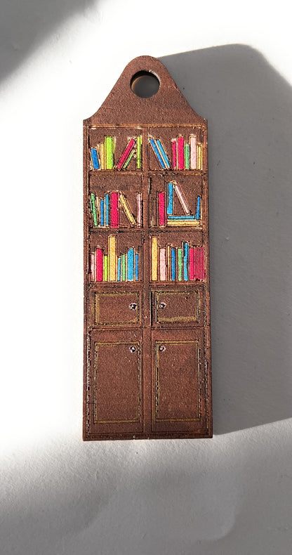 Laser Cut Wood Mini Bookcase