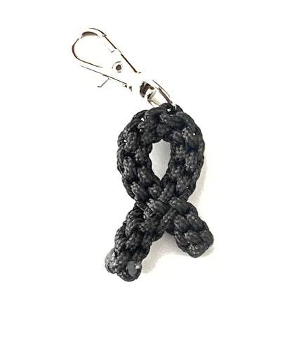 Paracord Cancer Ribbon Keychains