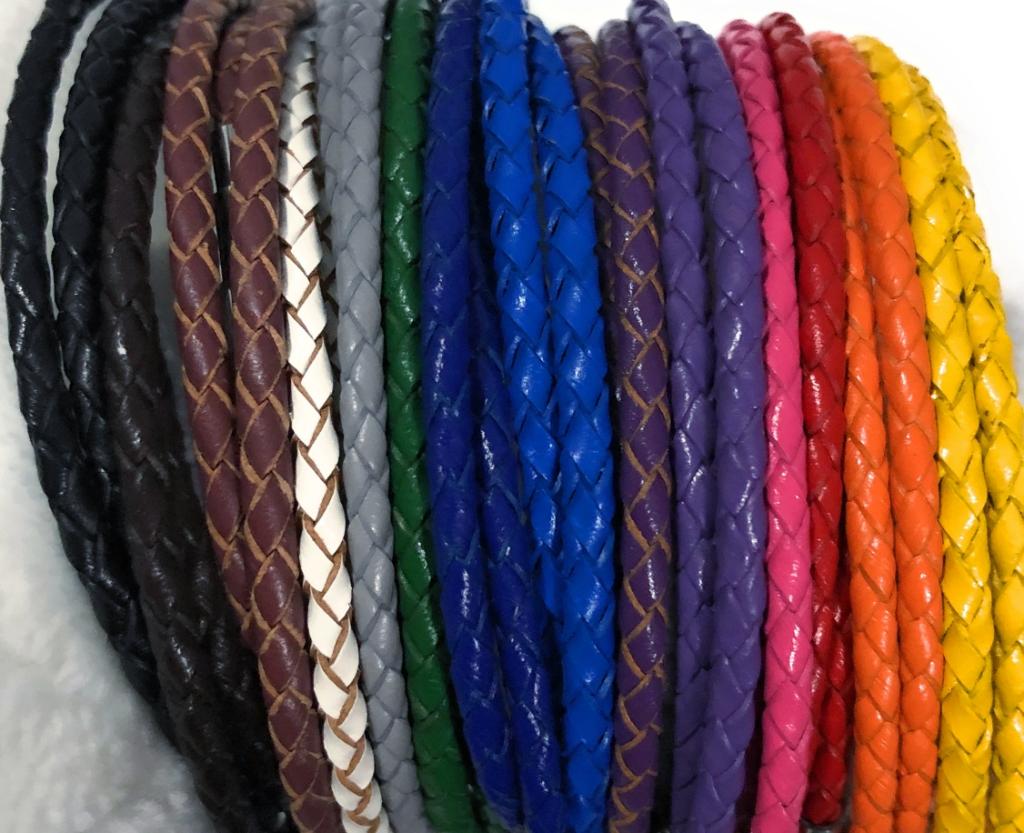 Customize Your Own 3mm Leather Braided Bracelet