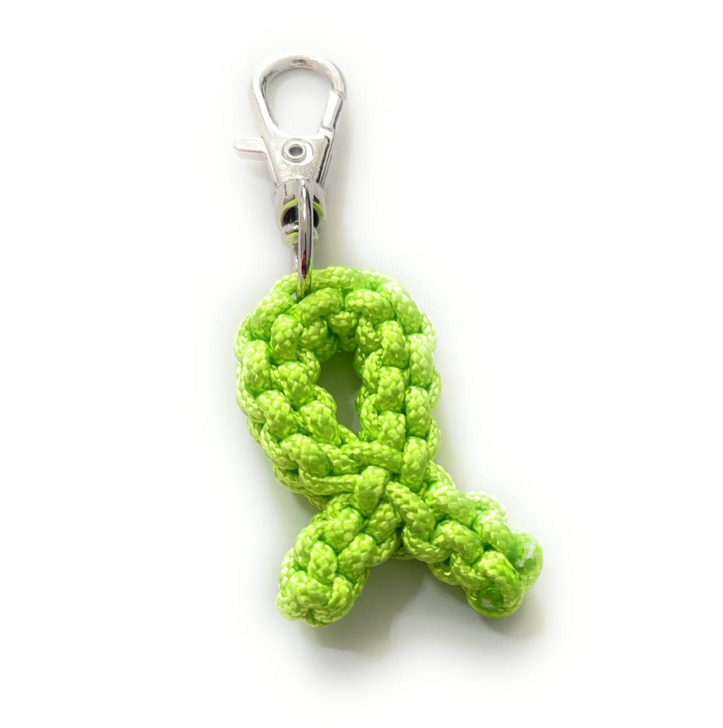 Paracord Cancer Ribbon Keychains