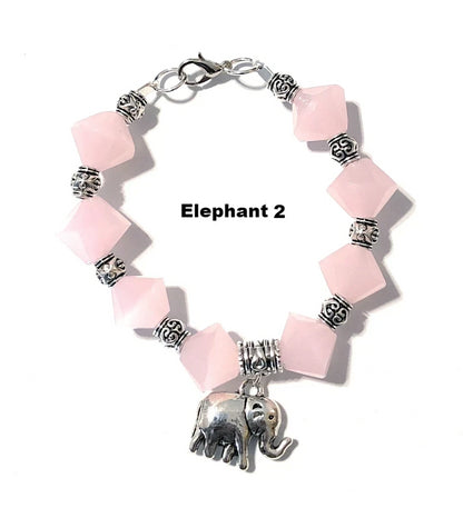 Rose Quartz Elephant Bracelet