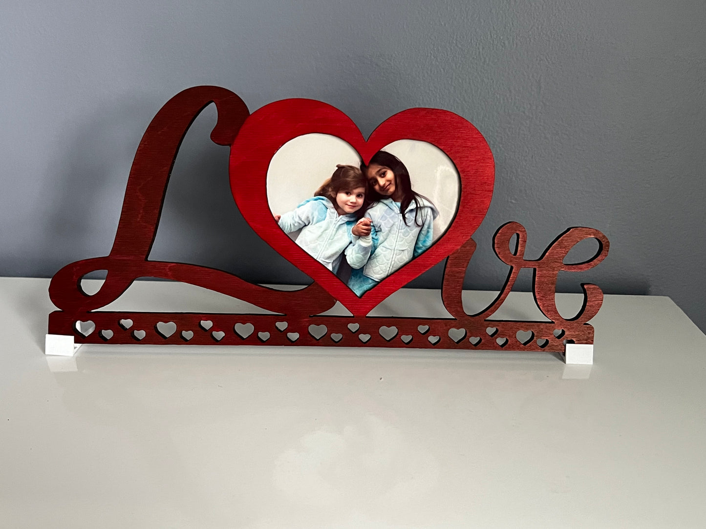Laser Cut Wood Love Picture Frame