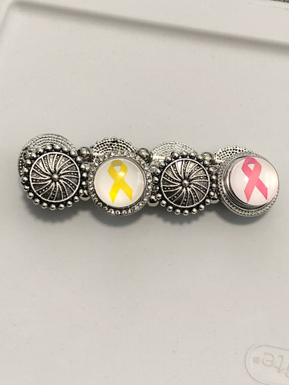 Silver Button Charm Bracelet