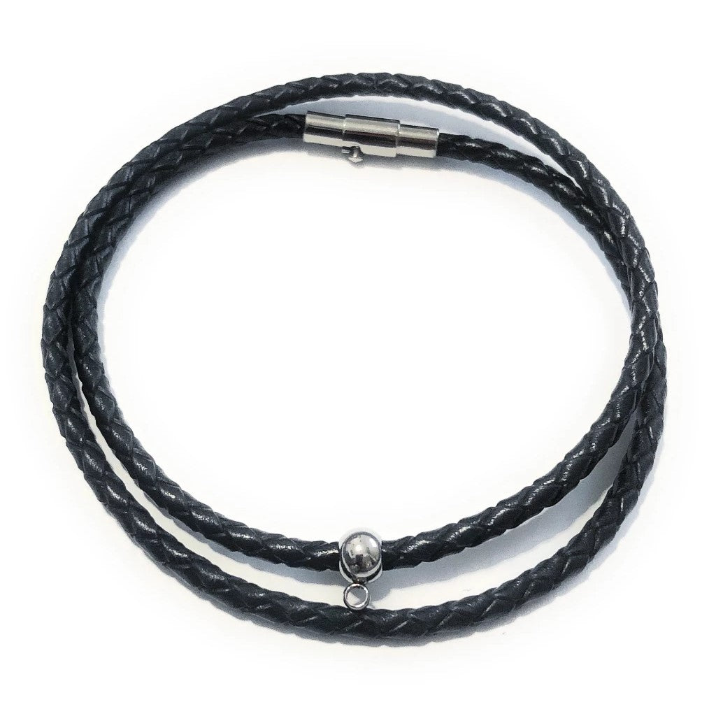 Customize Your Own 3mm Leather Braided Bracelet