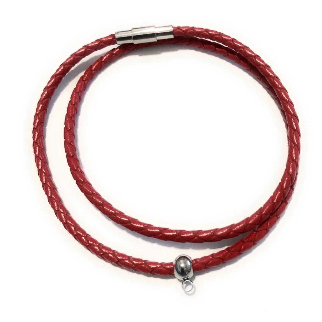 Customize Your Own 3mm Leather Braided Bracelet