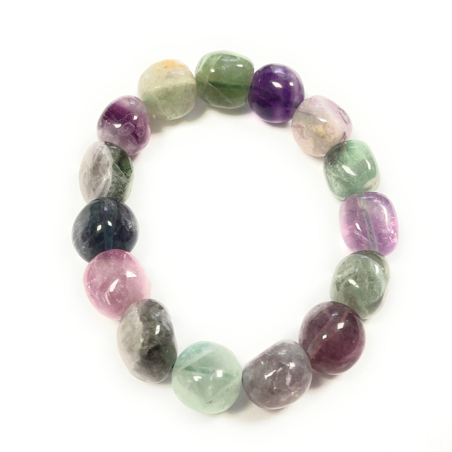 Natural Fluorite Stretchy Bracelet