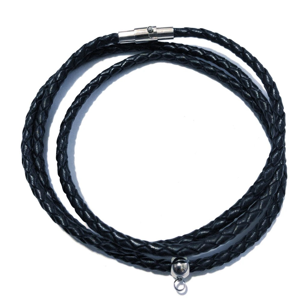 Customize Your Own 3mm Leather Braided Bracelet