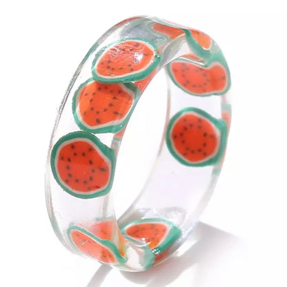 Custom Handmade Resin Fruit Ring