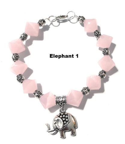 Rose Quartz Elephant Bracelet