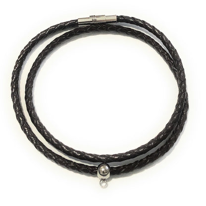 Customize Your Own 3mm Leather Braided Bracelet