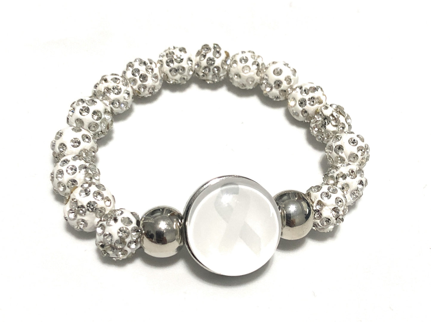 Rhinestones Encrusted Cancer Bracelet